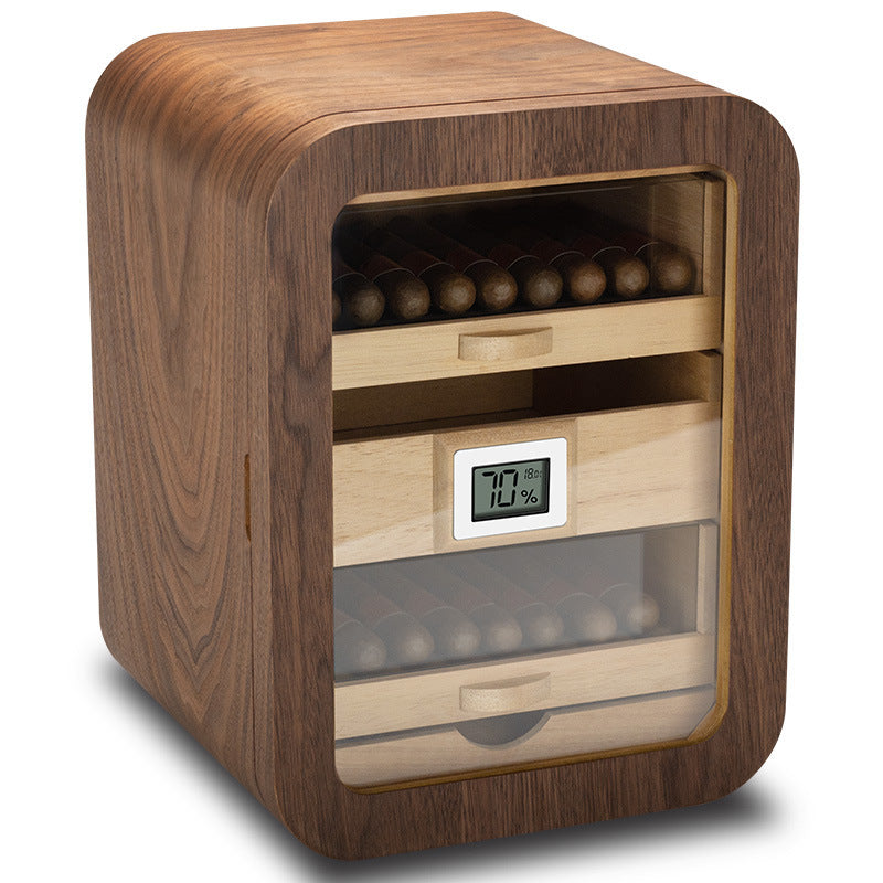 Desktop Wooden Cigar Humidor Cabinet