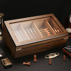 Large Capacity Partitioned Cedar Wood Humidor