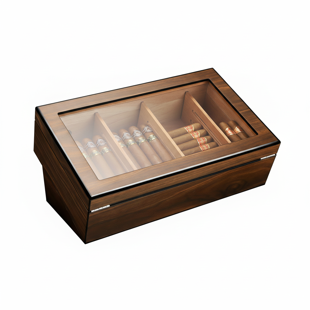 Large Capacity Partitioned Cedar Wood Humidor