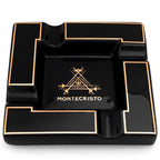 Large 4-Slot Square Ceramic Ashtray