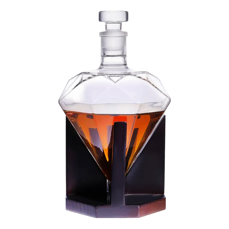 Borosilicate Glass Diamond Whiskey Decanter