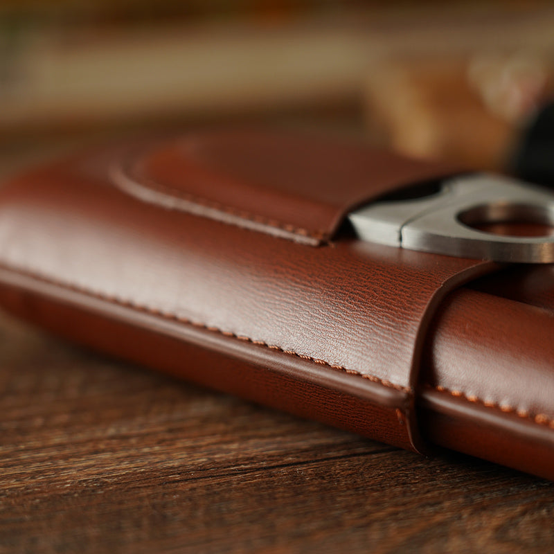 Trident Cigar Case & Cutter Set