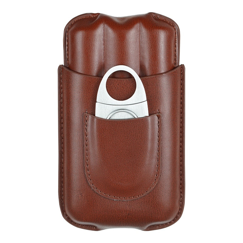 Trident Cigar Case & Cutter Set