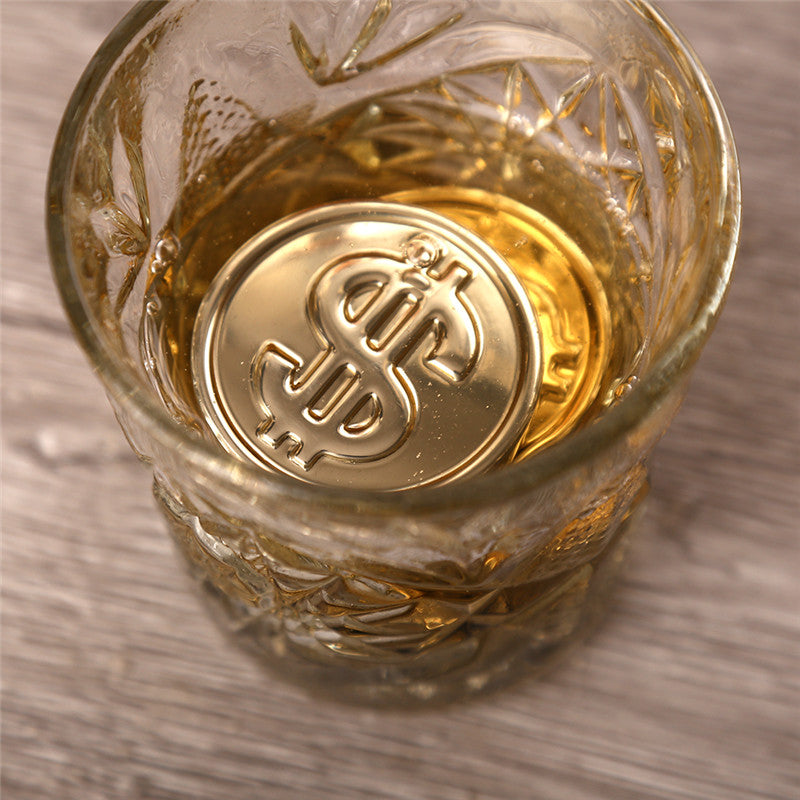 Stainless Steel Whiskey Coin-Shaped Chillers