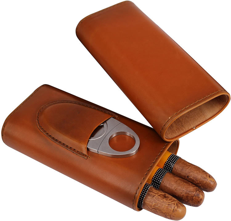 Three-Cigar Case & Cutter
