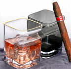Whiskey Glass With Cigar Rest