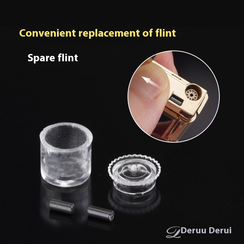 Luxurious Flint Wheel Cigar Lighter with Cigar Punch