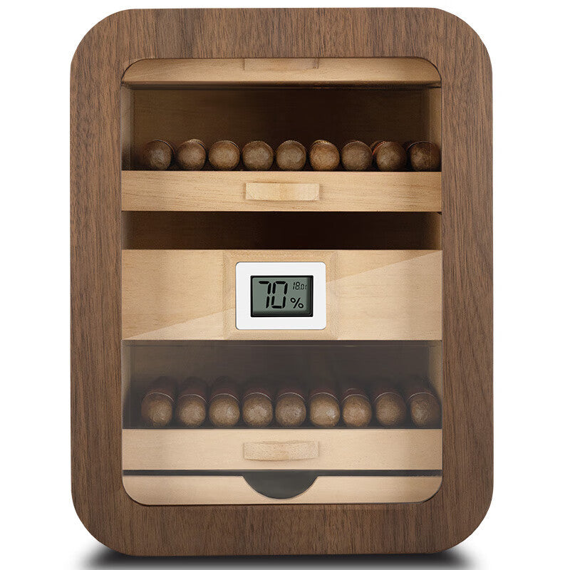 Desktop Wooden Cigar Humidor Cabinet