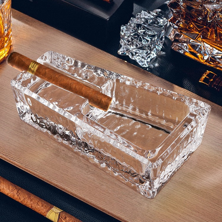 Elegant Glass Cigar Ashtray