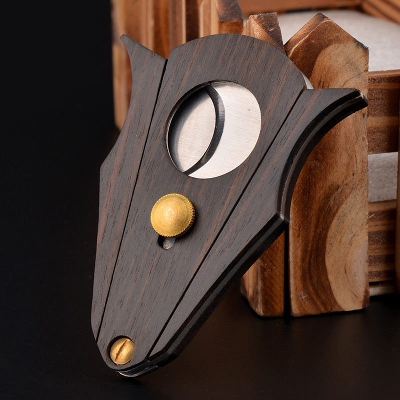 Sandalwood Double-Edged Cigar Cutter