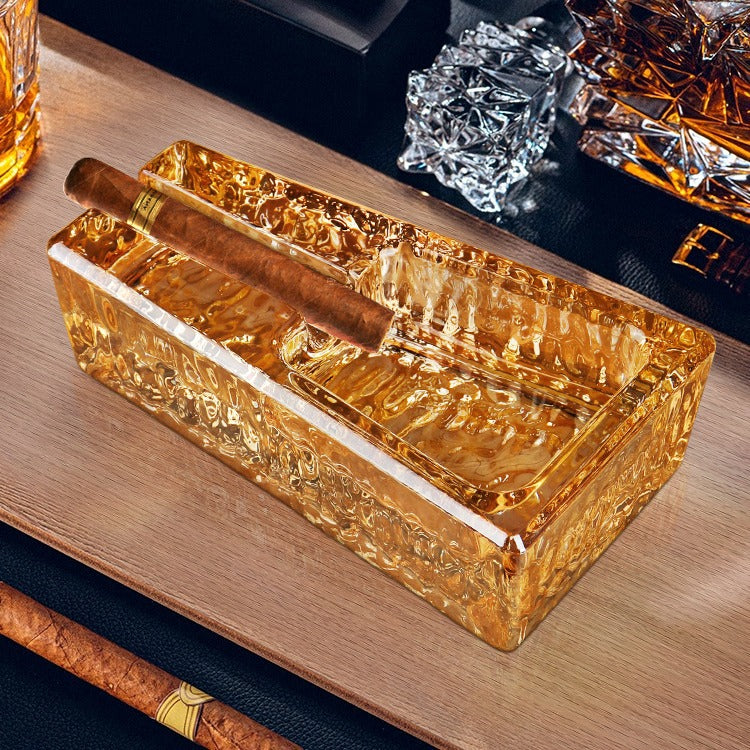 Elegant Glass Cigar Ashtray