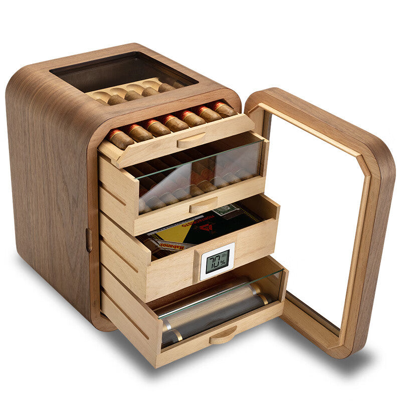 Desktop Wooden Cigar Humidor Cabinet