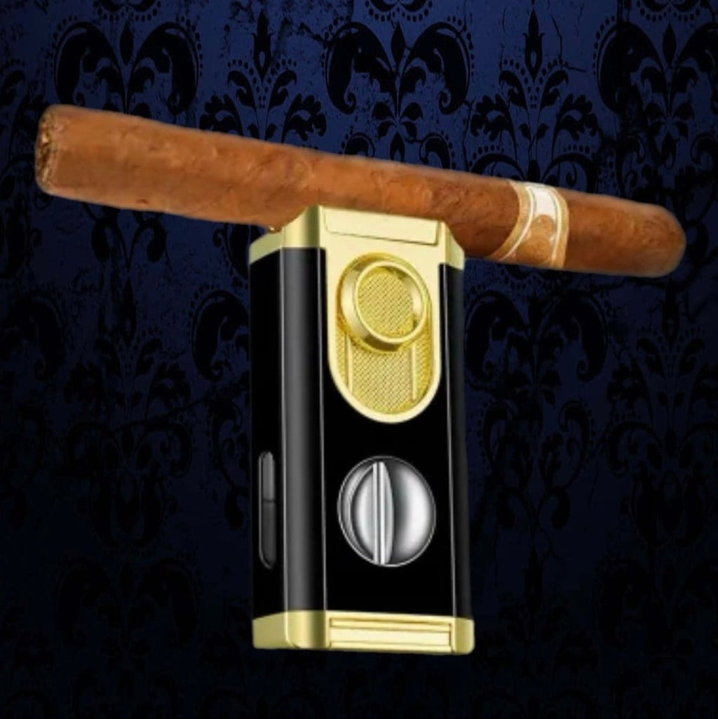 V-Cut Three Torch Lighter & Cigar Rest