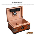 Large Ornate Cedar Wood Cigar Humidor