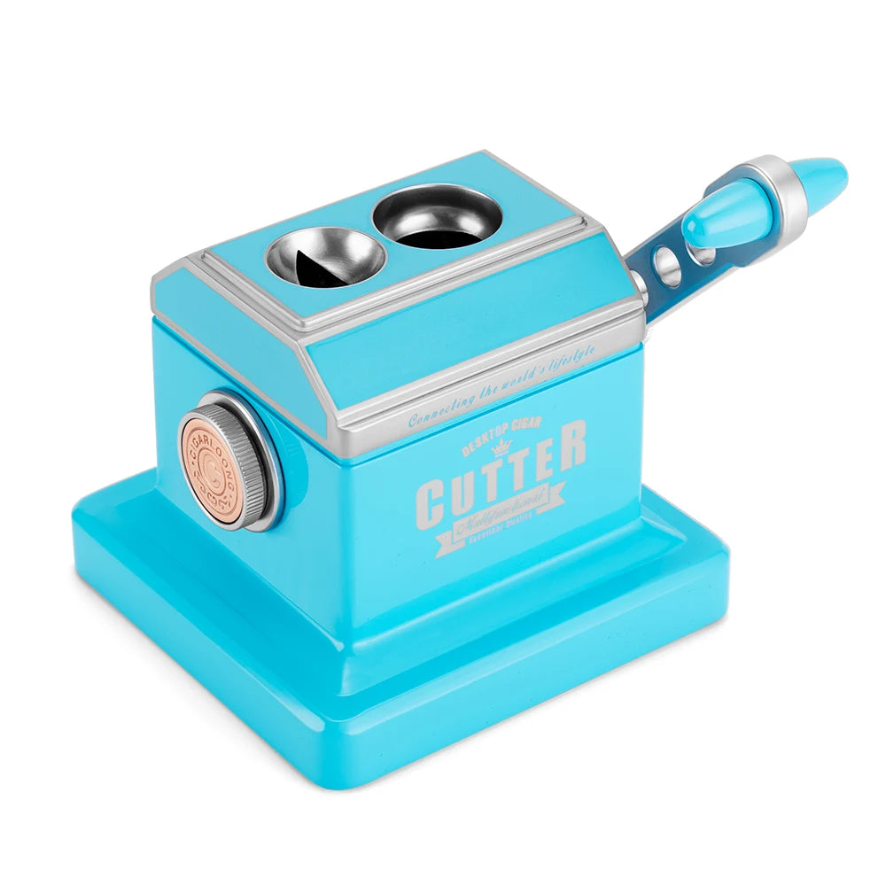 Luxury Small 2 Hole 2-in-1 Table Top Cigar Cutter