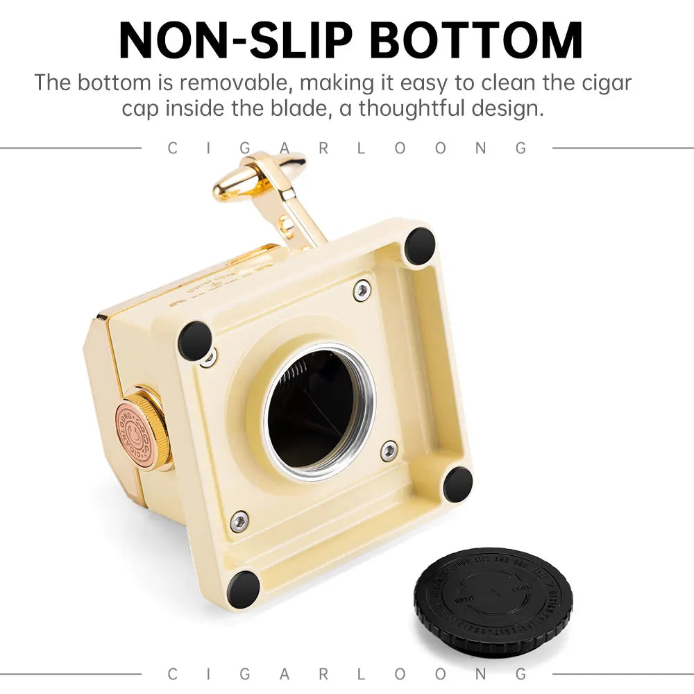 Luxury Small 2 Hole 2-in-1 Table Top Cigar Cutter