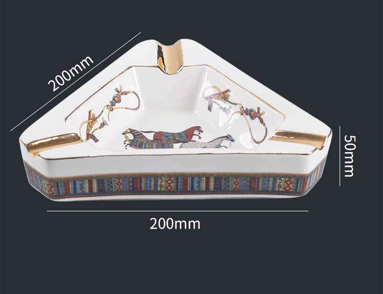 Caballos Triangular Ashtray