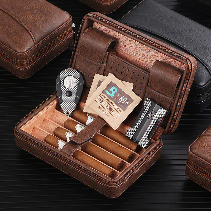 Elegant Leather Humidor