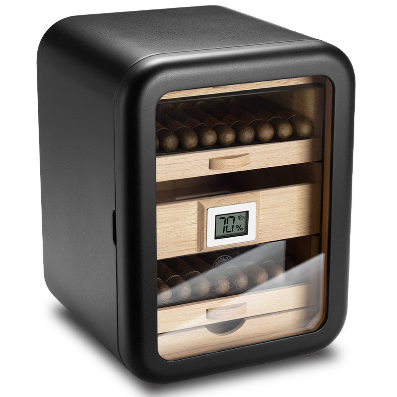 Desktop Wooden Cigar Humidor Cabinet
