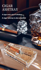 Elegant Glass Cigar Ashtray
