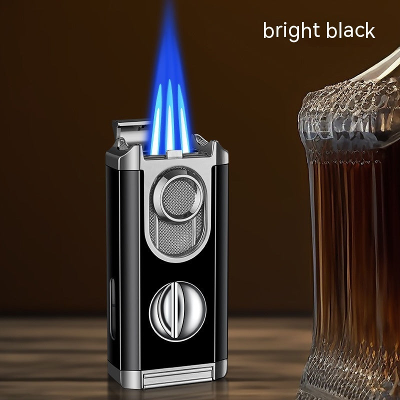 V-Cut Three Torch Lighter & Cigar Rest