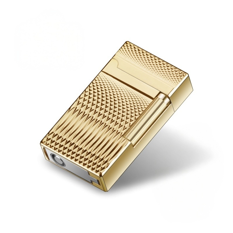 Luxurious Flint Wheel Cigar Lighter with Cigar Punch