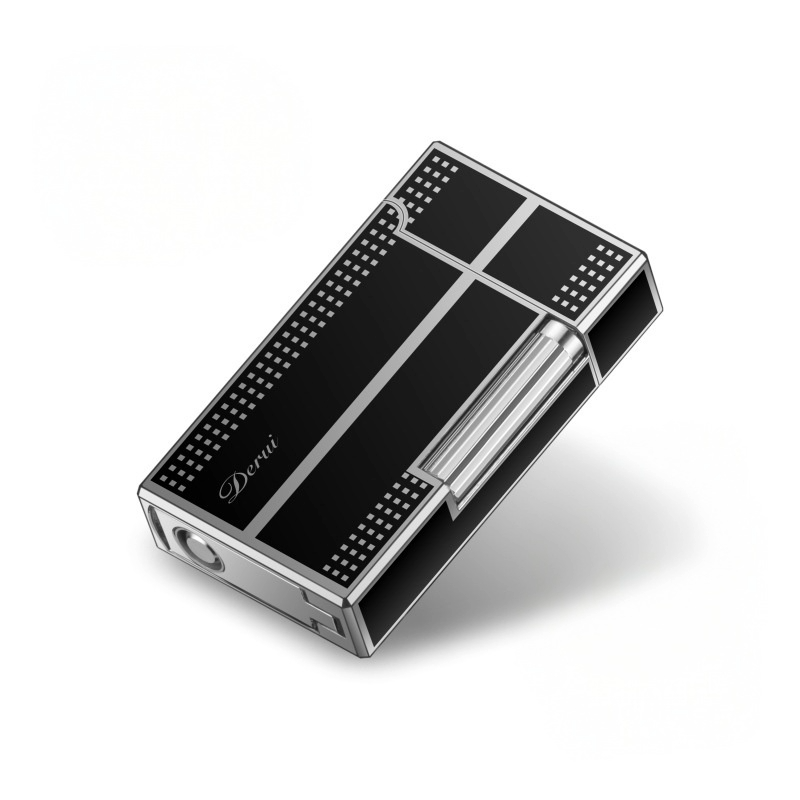 Luxurious Flint Wheel Cigar Lighter with Cigar Punch