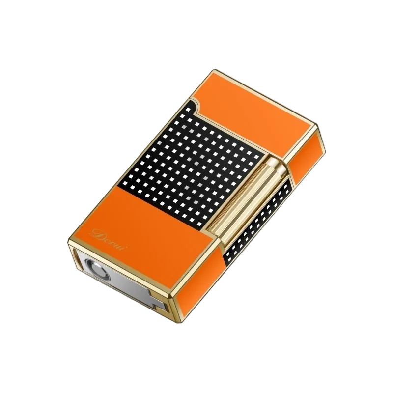 Luxurious Flint Wheel Cigar Lighter with Cigar Punch