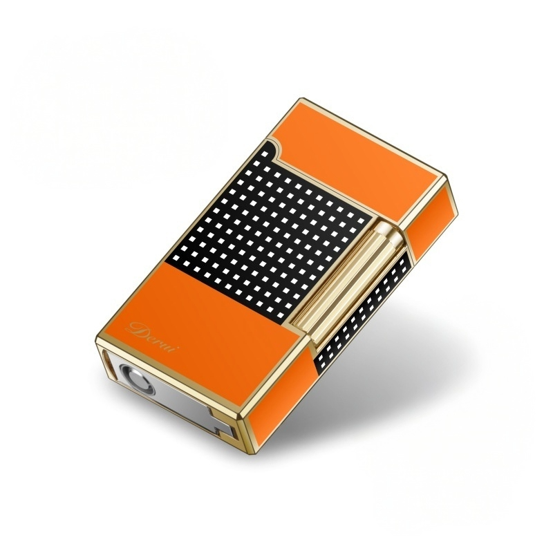 Luxurious Flint Wheel Cigar Lighter with Cigar Punch