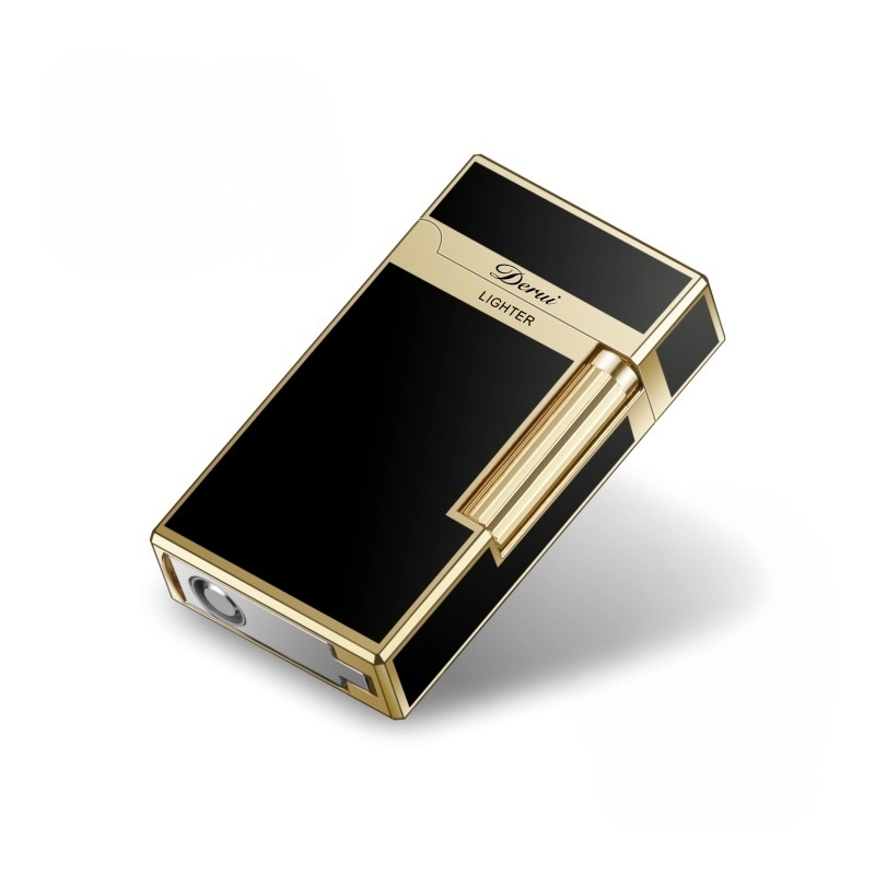 Luxurious Flint Wheel Cigar Lighter with Cigar Punch